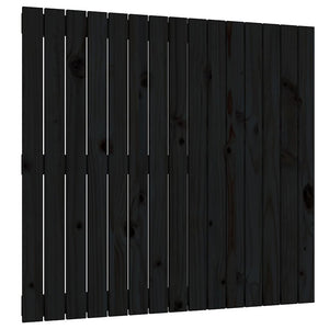 Schwarzes Wand-Kopfteil Kiefer Massivholz 95,5cm