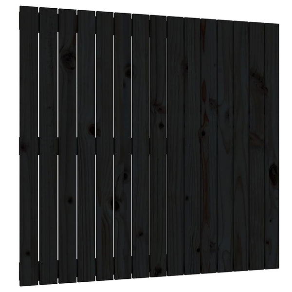 Schwarzes Wand-Kopfteil Kiefer Massivholz 95,5cm