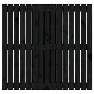 Schwarzes Wand-Kopfteil Kiefer Massivholz 95,5cm