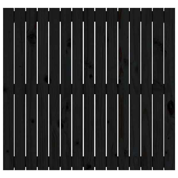 Schwarzes Wand-Kopfteil Kiefer Massivholz 95,5cm