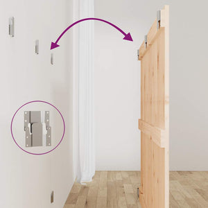 Wand Kopfteil Kiefer Massivholz 127,5cm