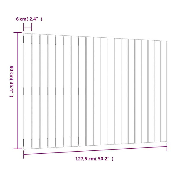 Wand Kopfteil Kiefer Massivholz 127,5cm