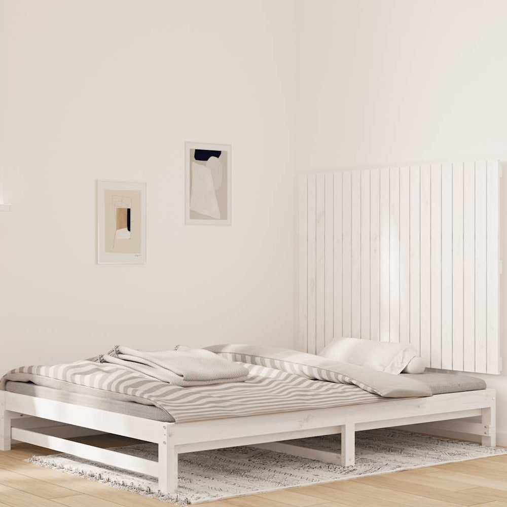 Weißes Wand-Kopfteil 127,5 cm Kiefer Massivholz