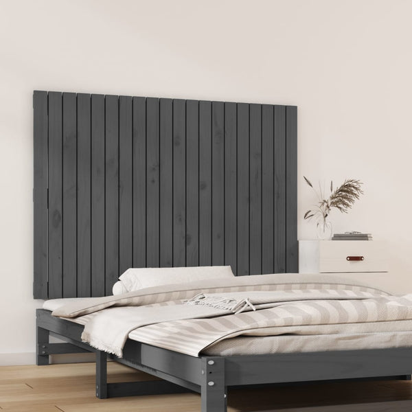 Graues Wand-Kopfteil 127,5cm Kiefer Massivholz