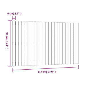 Wand Kopfteil 147cm Kiefer Massivholz