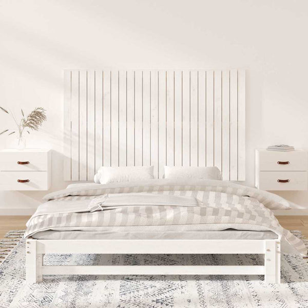 Wand Kopfteil Weiß 147cm Kiefer Massivholz