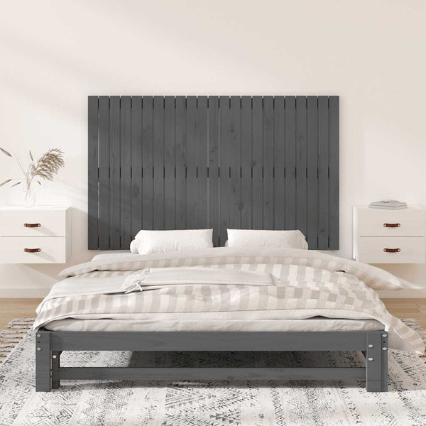 Graues Wand-Kopfteil 147cm Kiefer Massivholz