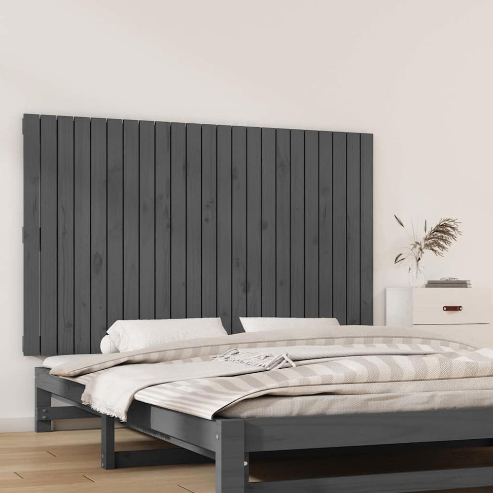 Graues Wand-Kopfteil 147cm Kiefer Massivholz