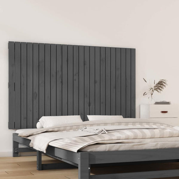 Graues Wand-Kopfteil 147cm Kiefer Massivholz