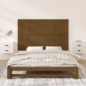 Wand Kopfteil Honigbraun 147cm Kiefer Massivholz