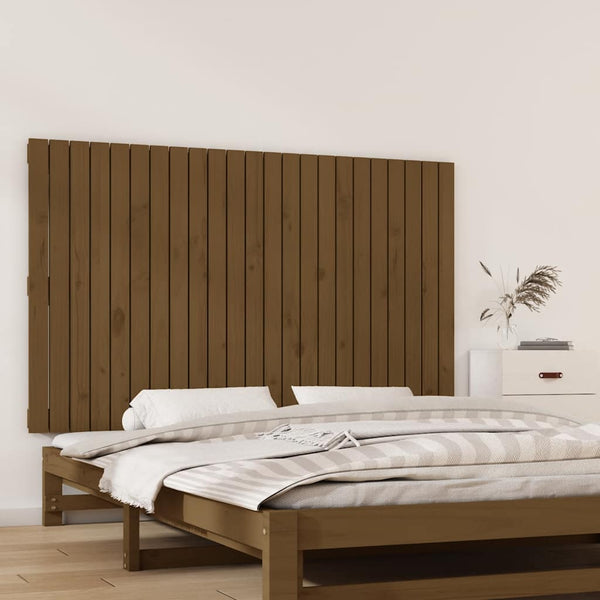 Wand Kopfteil Honigbraun 147cm Kiefer Massivholz