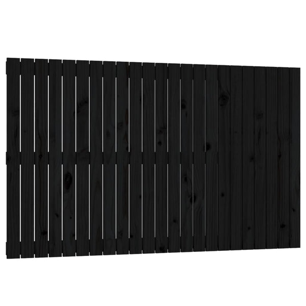 Schwarzes Wandkopfteil 147cm Kiefer Massivholz