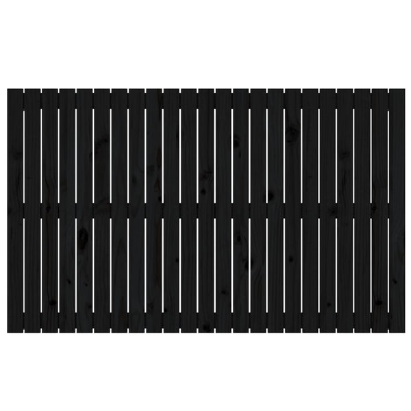 Schwarzes Wandkopfteil 147cm Kiefer Massivholz