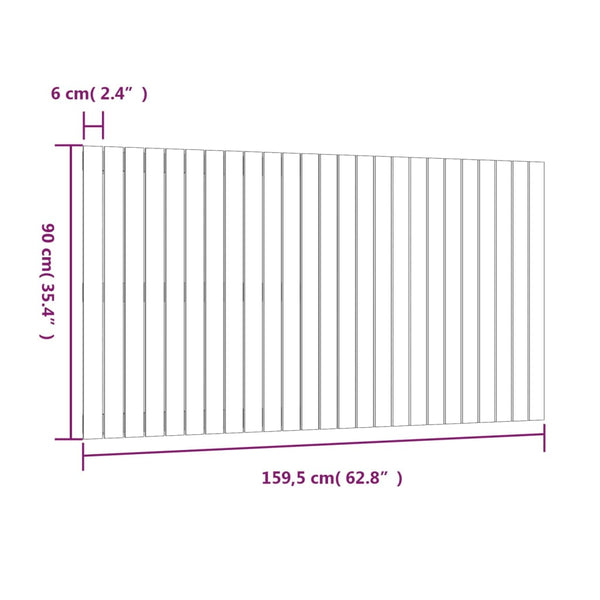 Wand Kopfteil 160cm Kiefer Massivholz