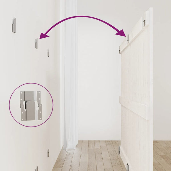 Wand Kopfteil Weiß 159,5cm Massivholz