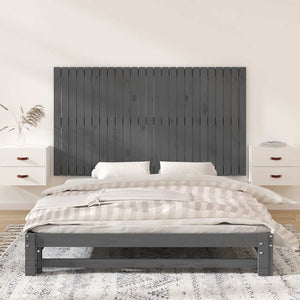 Wand Kopfteil Grau 159,5cm Kiefer Massivholz