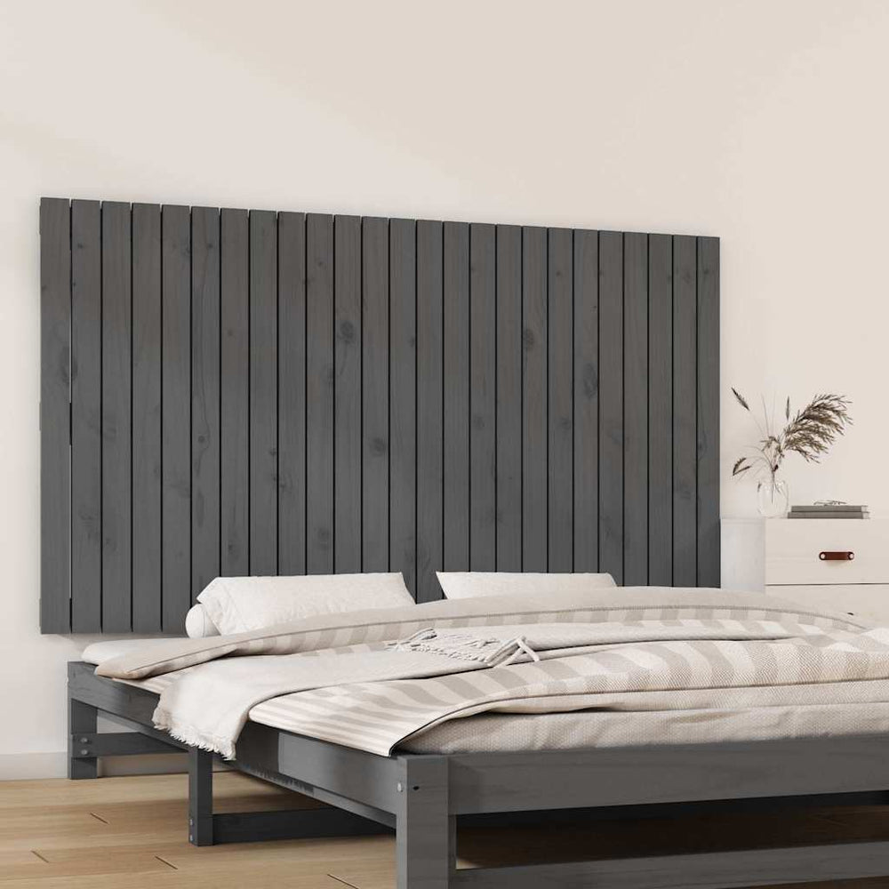 Wand Kopfteil Grau 159,5cm Kiefer Massivholz