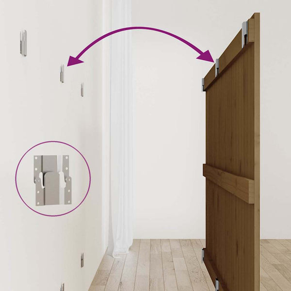 Wand Kopfteil Honigbraun 160cm Kiefer Massivholz