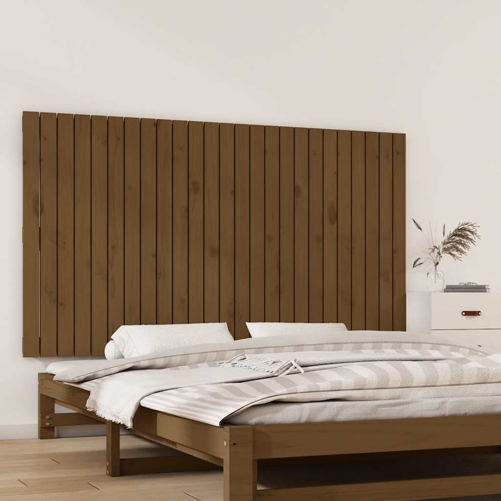 Wand Kopfteil Honigbraun 160cm Kiefer Massivholz