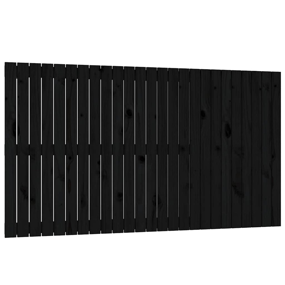 Wand Kopfteil Schwarz 160cm Massivholz