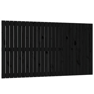 Wand Kopfteil Schwarz 160cm Massivholz