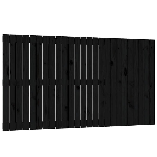 Wand Kopfteil Schwarz 160cm Massivholz