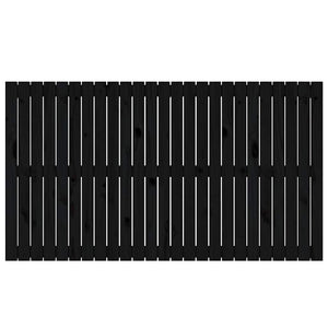 Wand Kopfteil Schwarz 160cm Massivholz