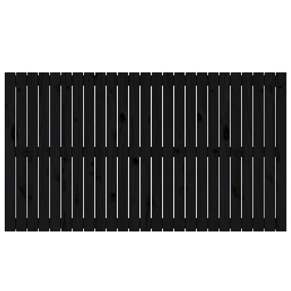Wand Kopfteil Schwarz 160cm Massivholz