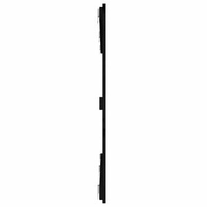 Wand Kopfteil Schwarz 160cm Massivholz