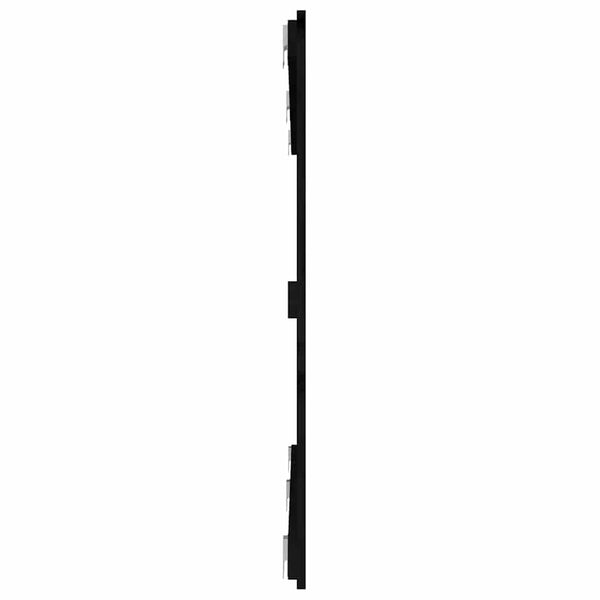 Wand Kopfteil Schwarz 160cm Massivholz