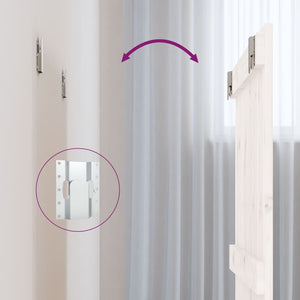 Wand Kopfteil Weiß 82,5 cm Kiefer Massivholz