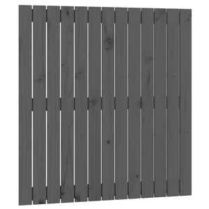 Graues Wand-Kopfteil 82,5x90cm Kiefer Massivholz
