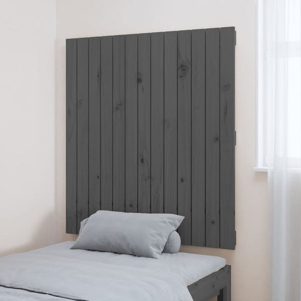 Graues Wand-Kopfteil 82,5x90cm Kiefer Massivholz