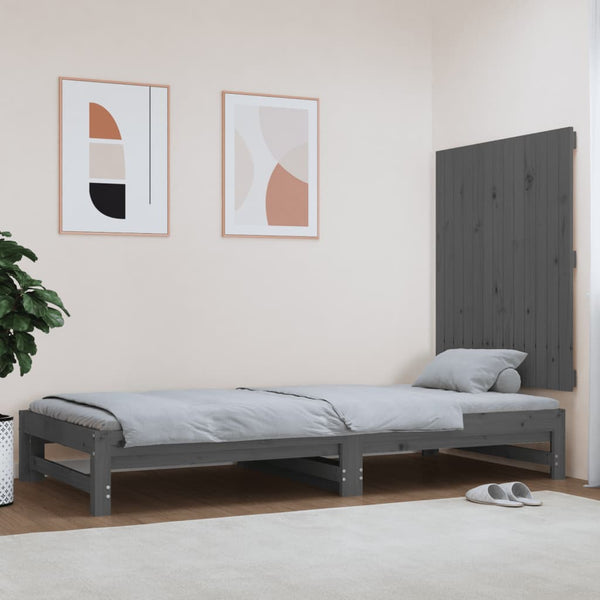 Graues Wand-Kopfteil 82,5x90cm Kiefer Massivholz
