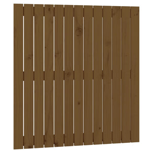 vidaXL Tête de lit murale marron miel 82,5x3x90 cm Bois de pin massif