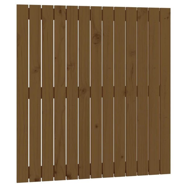 vidaXL Tête de lit murale marron miel 82,5x3x90 cm Bois de pin massif