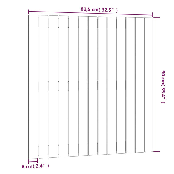 vidaXL Tête de lit murale marron miel 82,5x3x90 cm Bois de pin massif