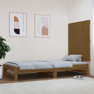 vidaXL Tête de lit murale marron miel 82,5x3x90 cm Bois de pin massif