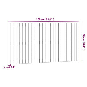 vidaXL Tête de lit murale Blanc 166x3x90 cm Bois de pin massif