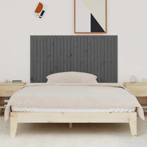 Graues Wand-Kopfteil 166cm Kiefer Massivholz