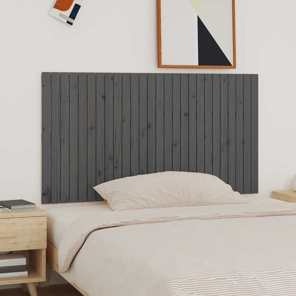 Graues Wand-Kopfteil 166cm Kiefer Massivholz