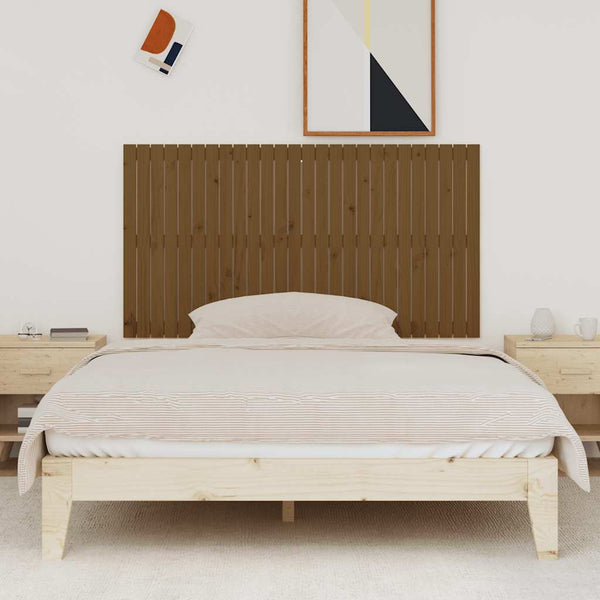 Wand Kopfteil Honigbraun 166cm Massivholz