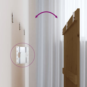 Wand Kopfteil Honigbraun 166cm Massivholz