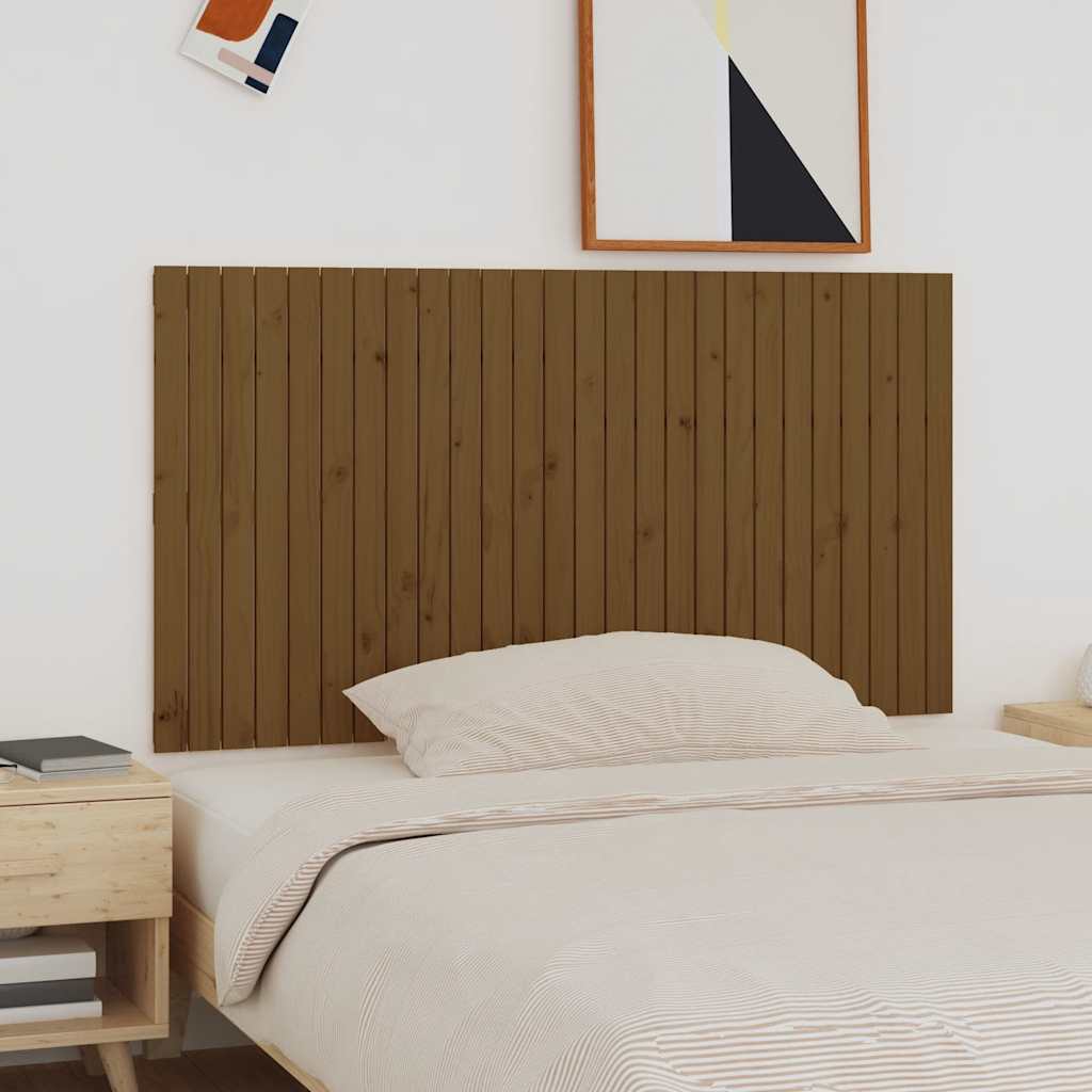 Wand Kopfteil Honigbraun 166cm Massivholz