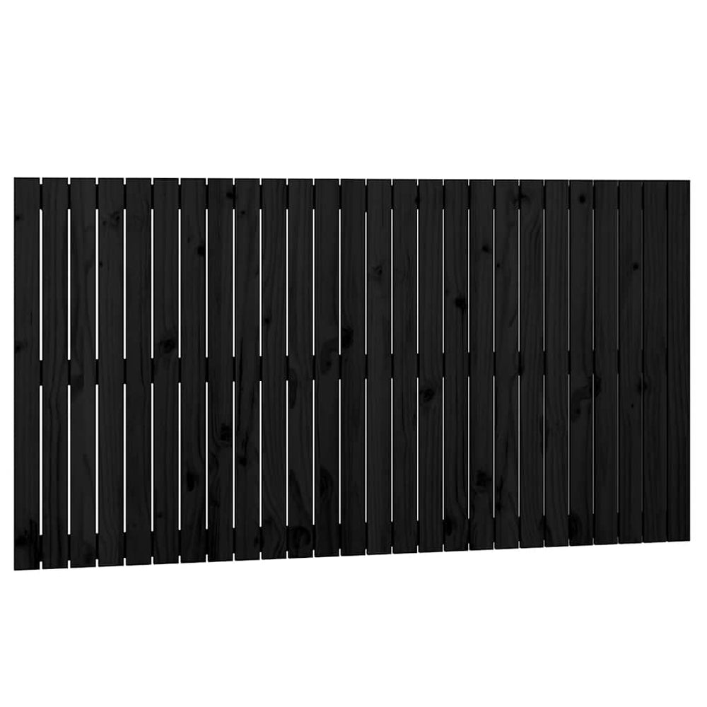 Schwarzes Wandkopfteil 166cm Massivholz