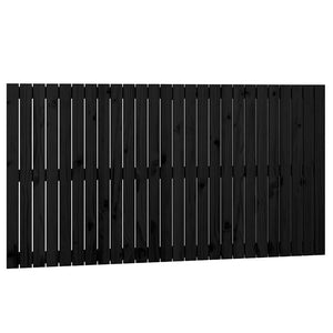 Schwarzes Wandkopfteil 166cm Massivholz
