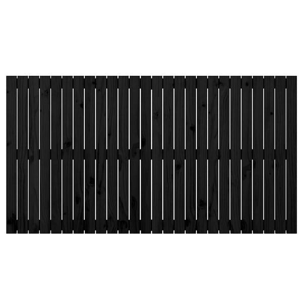 Schwarzes Wandkopfteil 166cm Massivholz