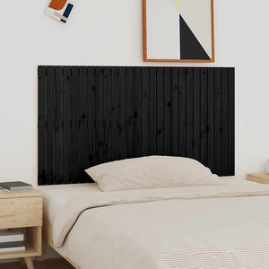 Schwarzes Wandkopfteil 166cm Massivholz