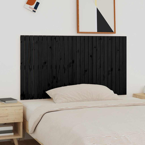 Schwarzes Wandkopfteil 166cm Massivholz