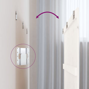 Wand Kopfteil Weiß 185cm Kiefer Massivholz